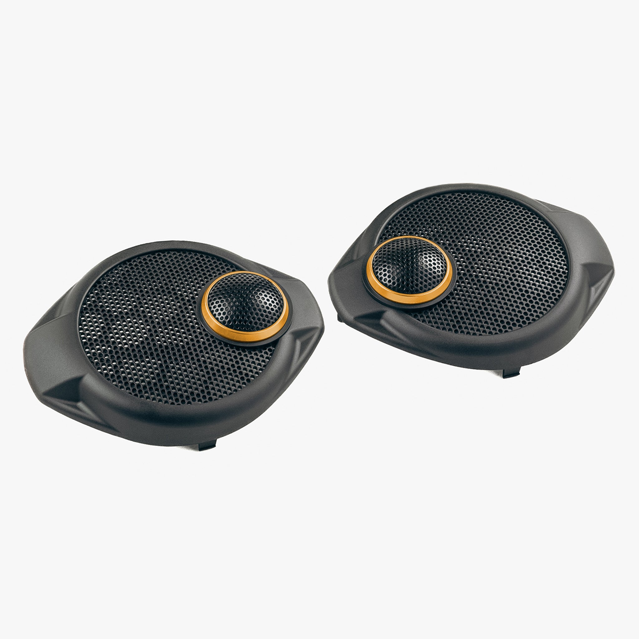 Upgrade your Jeep Wrangler JK dash speakers with our Front SoundStage Upgrade. Includes midrange drivers, tweeters, custom grilles, free shipping and tools.