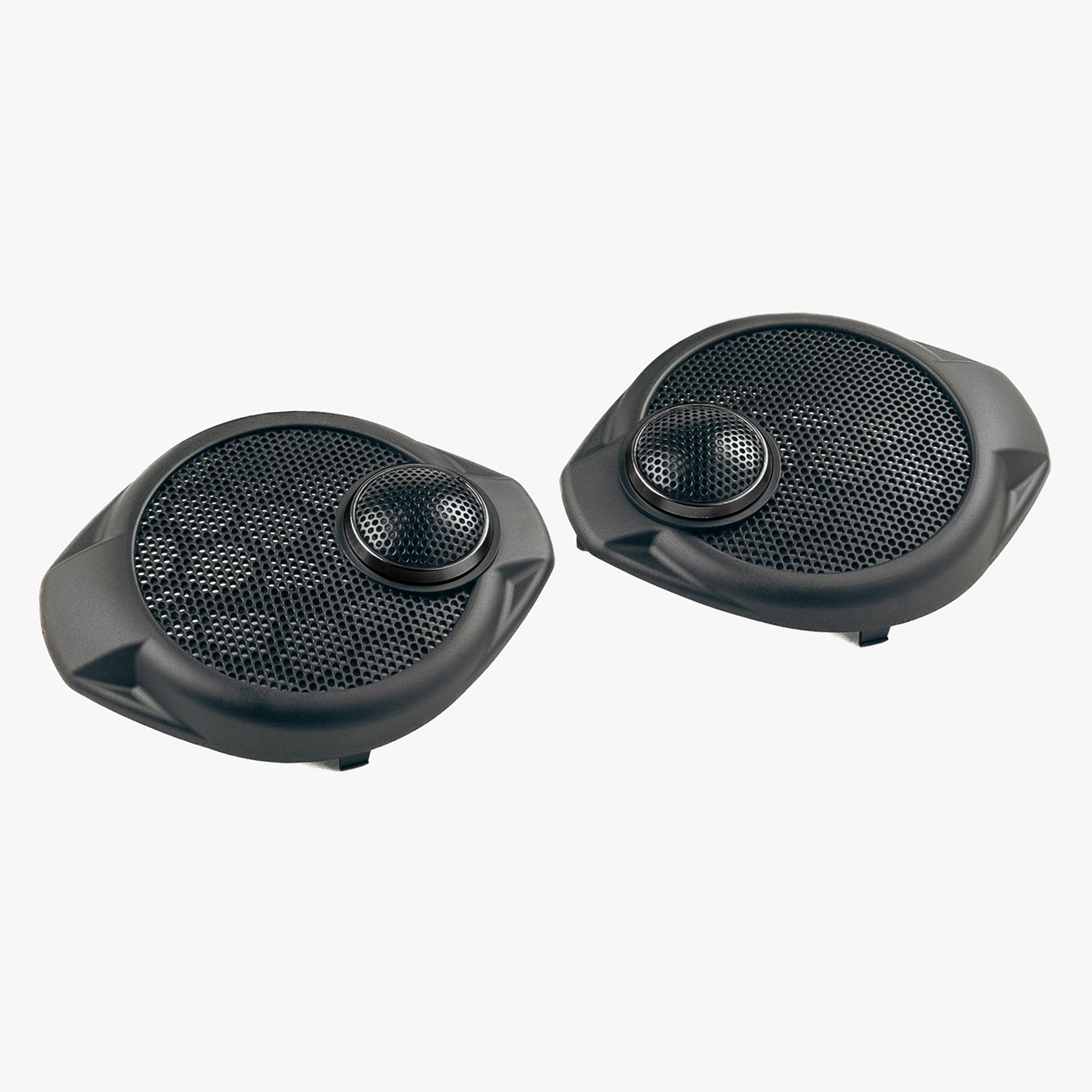 Upgrade your Jeep Wrangler JK dash speakers with our Front SoundStage Upgrade. Includes midrange drivers, tweeters, custom grilles, free shipping and tools.