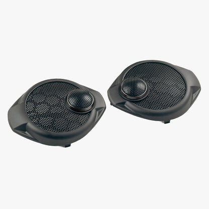 Upgrade your Jeep Wrangler JK dash speakers with our Front SoundStage Upgrade. Includes midrange drivers, tweeters, custom grilles, free shipping and tools. 