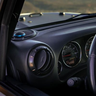 Upgrade your Jeep Wrangler JK dash speakers with our Front SoundStage Upgrade. Includes midrange drivers, tweeters, custom grilles, free shipping and tools. 