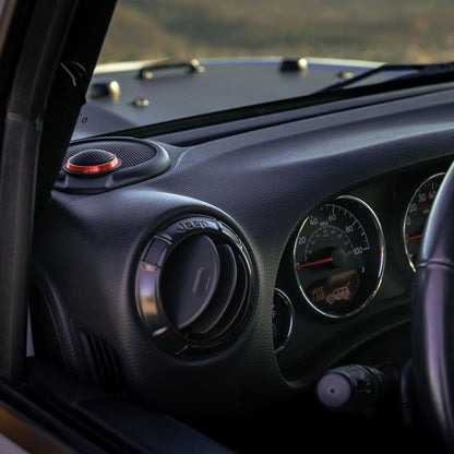 Upgrade your Jeep Wrangler JK dash speakers with our Front SoundStage Upgrade. Includes midrange drivers, tweeters, custom grilles, free shipping and tools. 
