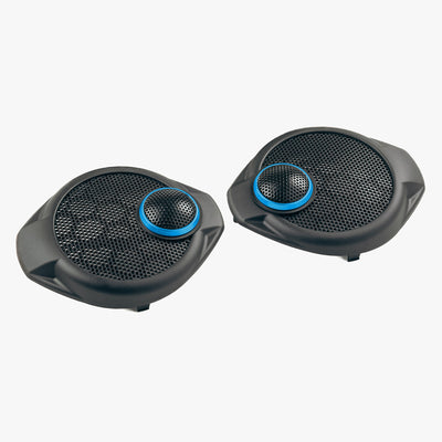 Upgrade your Jeep Wrangler JK dash speakers with our Front SoundStage Upgrade. Includes midrange drivers, tweeters, custom grilles, free shipping and tools. 