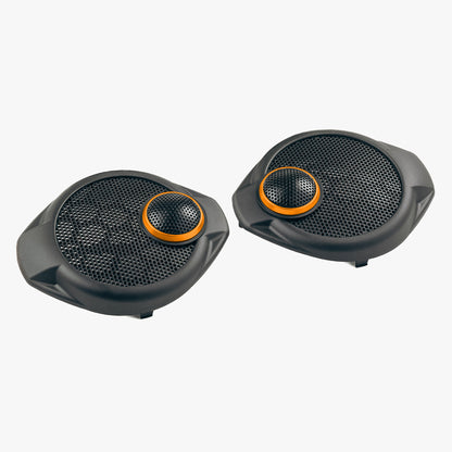 Upgrade your Jeep Wrangler JK dash speakers with our Front SoundStage Upgrade. Includes midrange drivers, tweeters, custom grilles, free shipping and tools. 